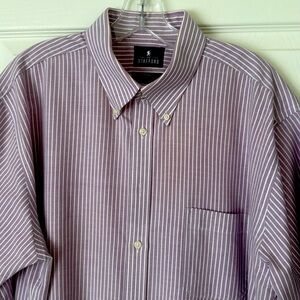 Regular Fit Purple and White Pattern